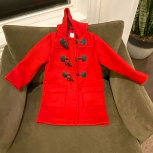 Toddler girls toggle coat / Gap / red / winter coat / 4T